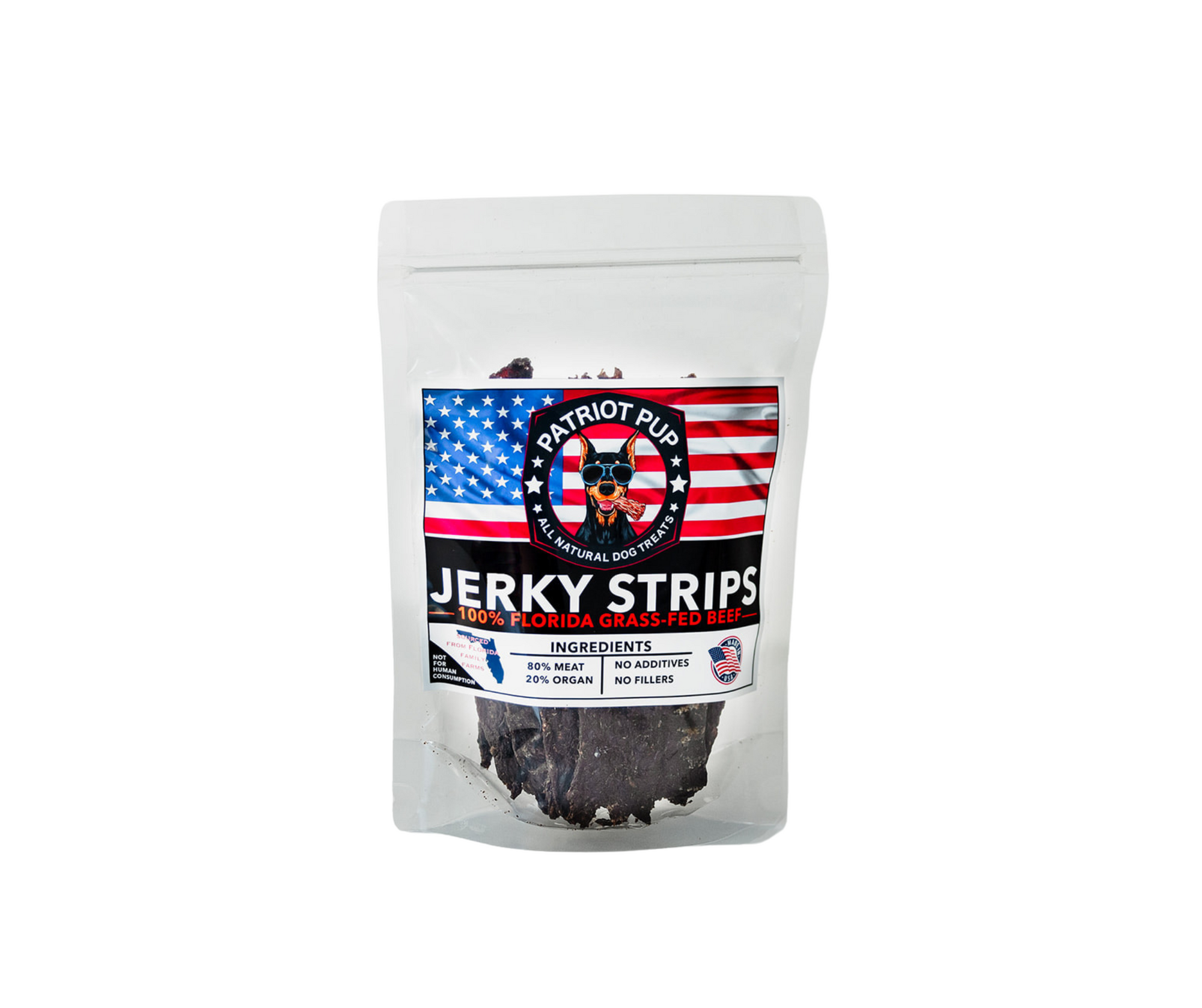 Beef Jerky Strips "100% Florida Grass Fed Beef" 9oz