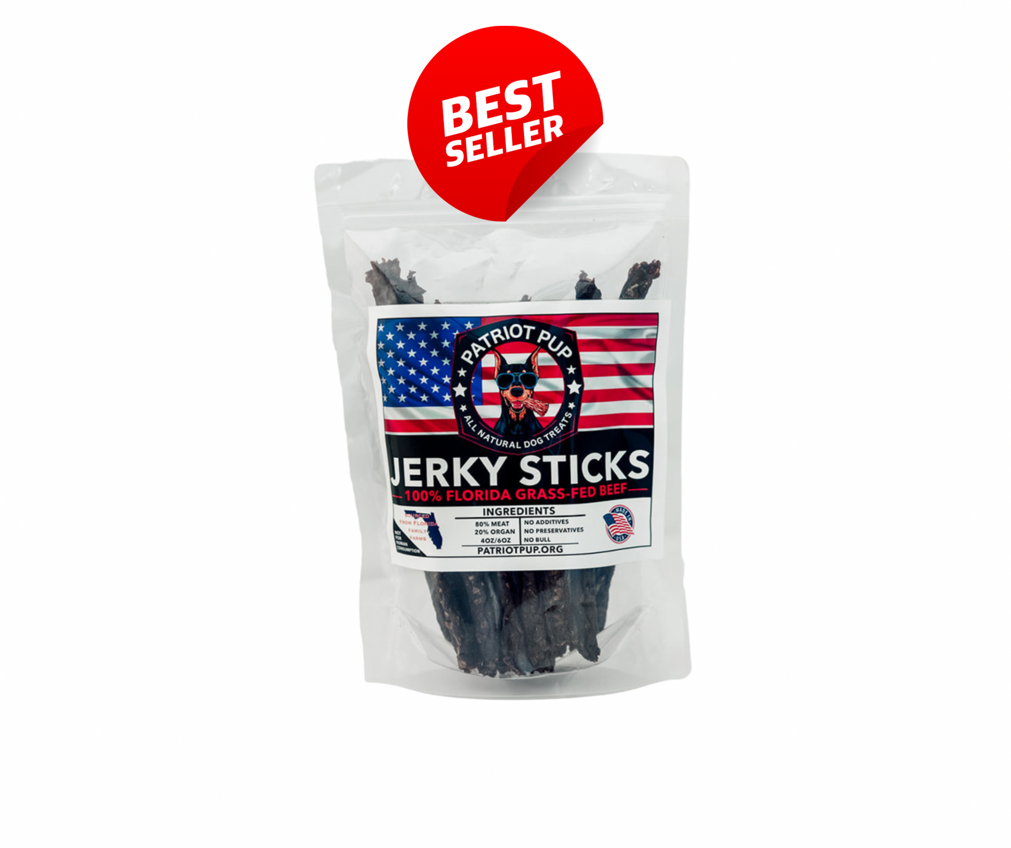 Beef Jerky Sticks "100% Florida Grass Fed Beef" 9oz